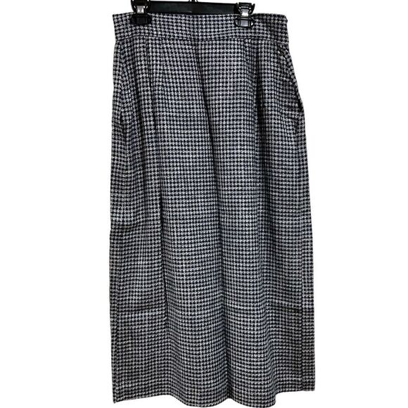 Hand Sewn Vintage Skirt Set Houndstooth Vogue Paris Original Size 8/10 - Picture 6 of 16